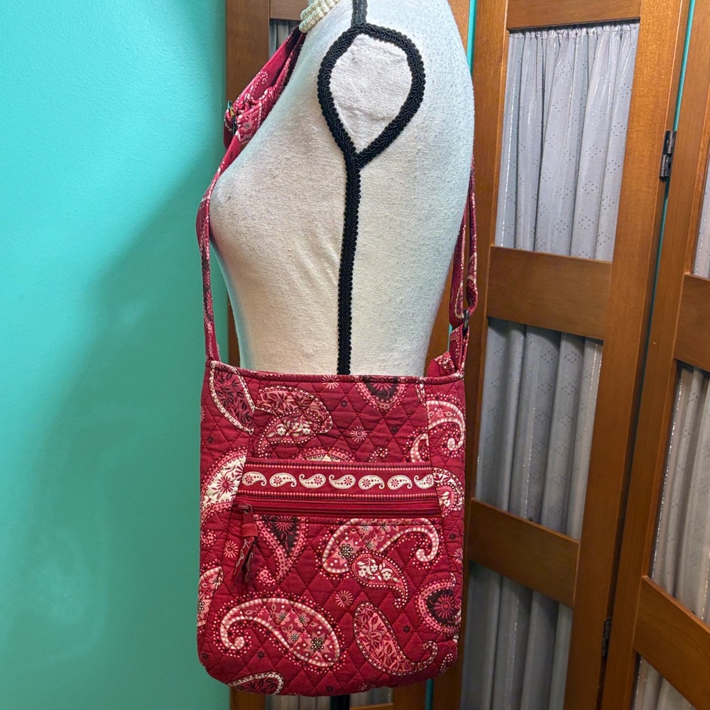 Vera Bradley Red Paisley Crossbody Bag